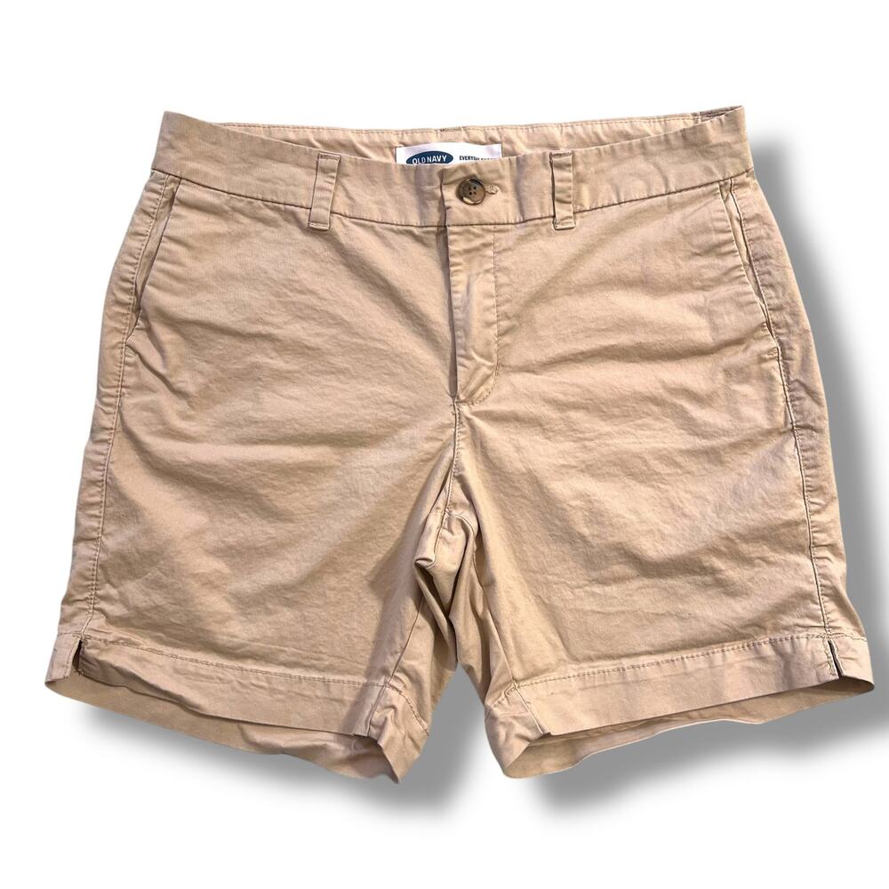 Old Navy Womens Everyday Short Chino Khaki Summer Shorts Tan Size 8